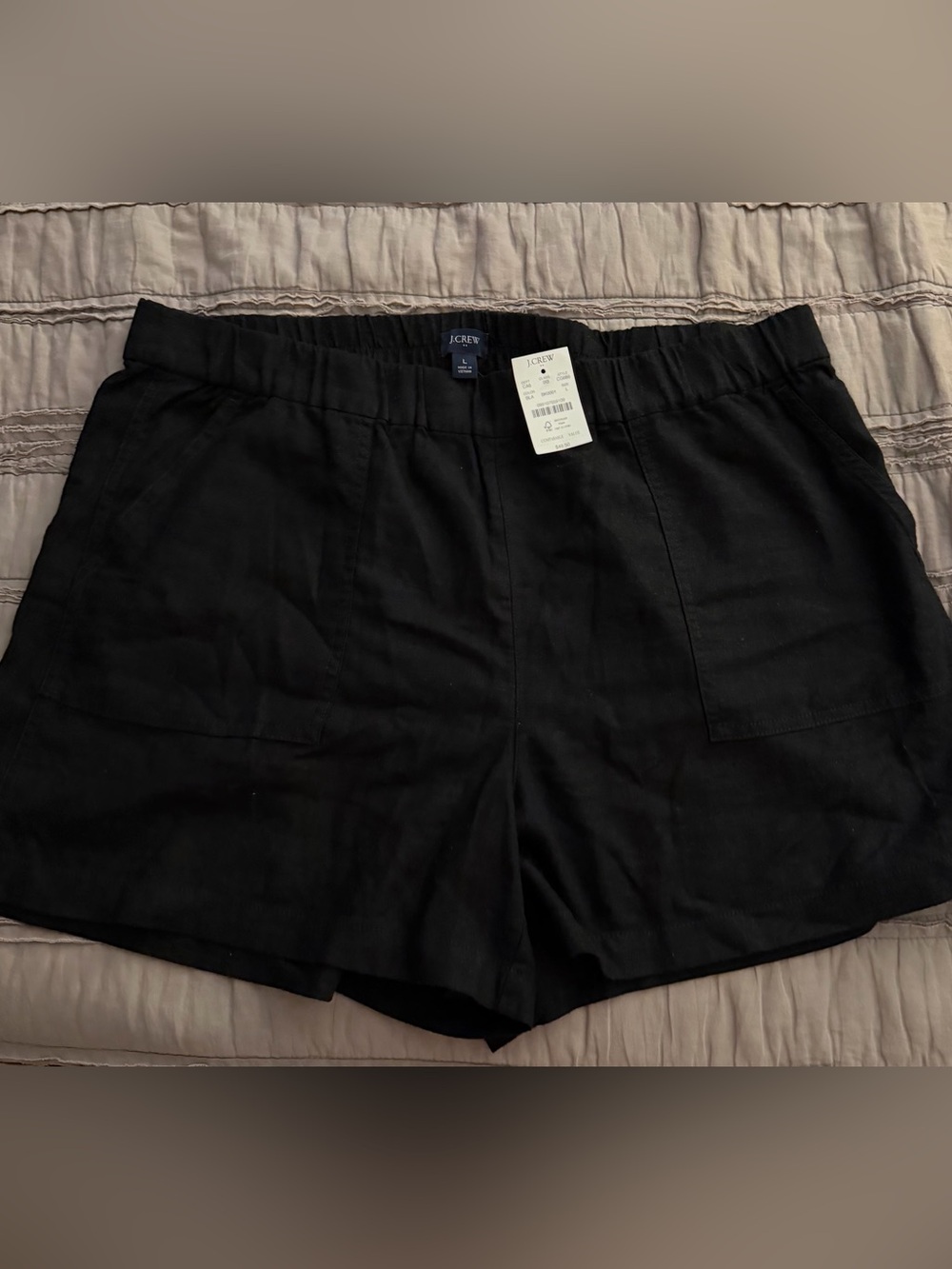 NWT J Crew Women Linen Blend Shorts, size Large
